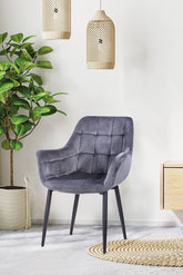 Virginia Anthrazit Polsterstuhl 4er Set